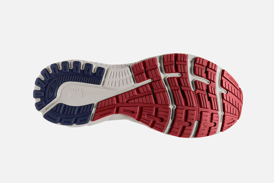 Brooks Adrenaline GTS 21 Men\'s Road Running Shoes Peacoat/Grey/Red